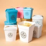 Printed oyster pail takeout packaging