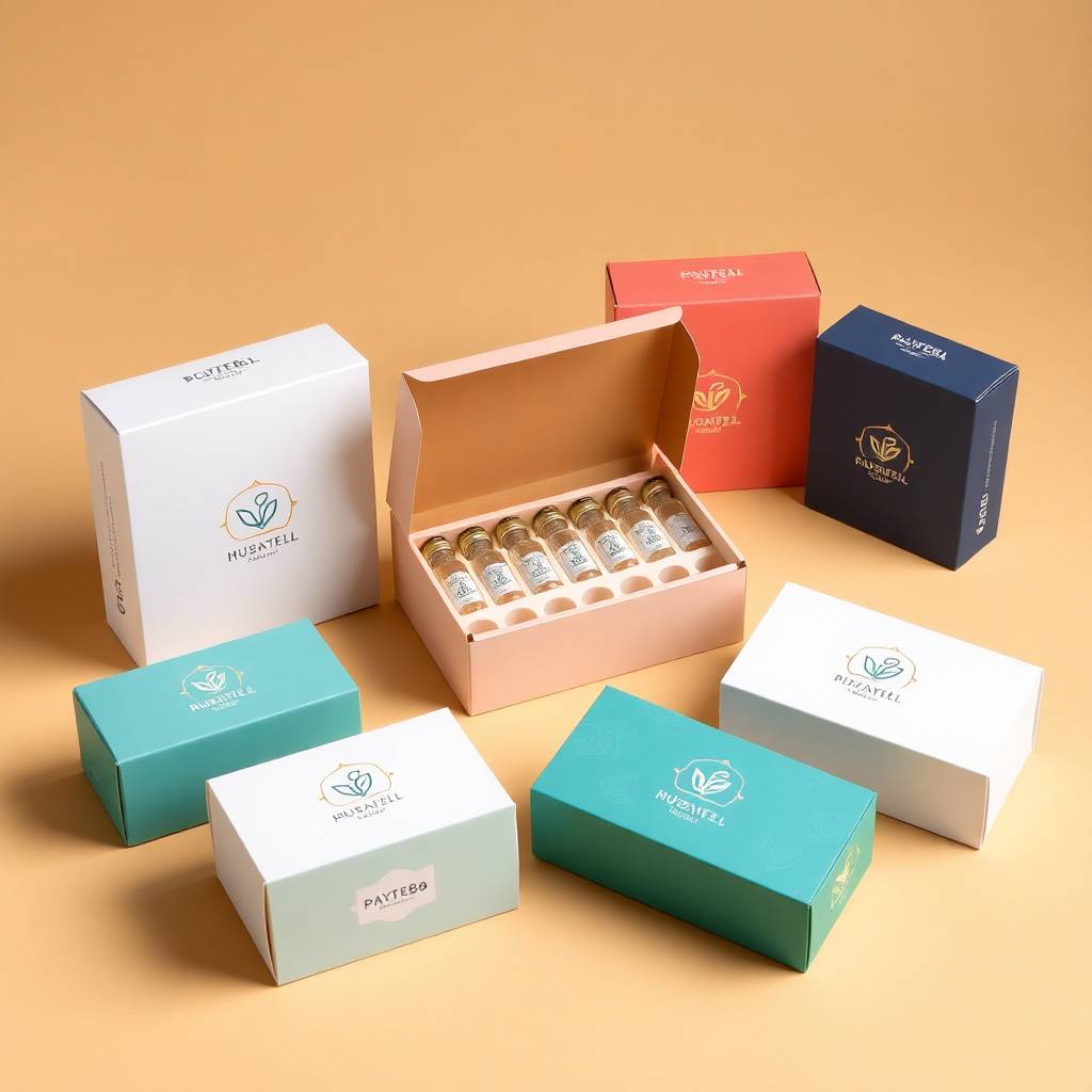 Secure vial packaging box with foam holder