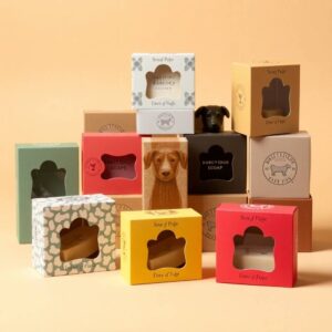 Home - Custom Printed Boxes 75 Custom Dog Soap Boxes with Window - Free Shipping
