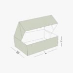 custom four corner cake boxes with window panel and friction lock corners