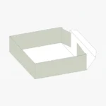 custom four corner tray with pre-glued corners open-top display packaging