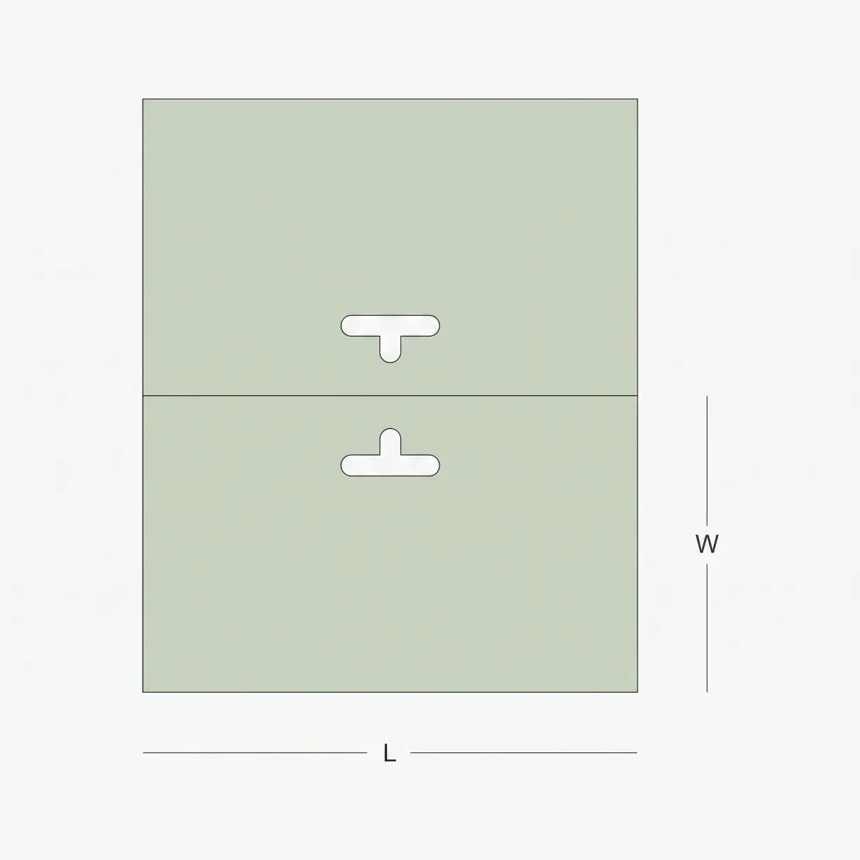 custom header cards folded over poly bag with euro slot hang hole on retail pegboard
