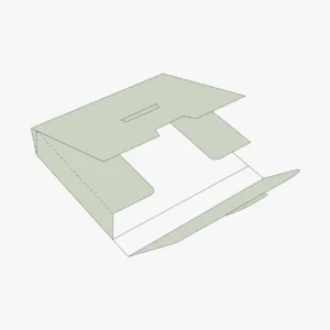 custom paper briefcase boxes with die-cut handle and front panel lock for corporate gifting