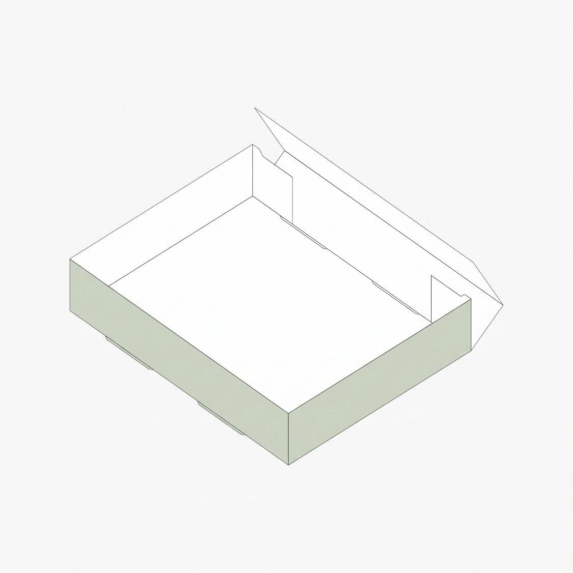 custom foot lock tray open-top display with interlocking base panels