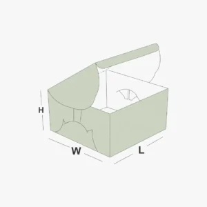 custom self lock cake boxes with interlocking side flaps and front tabs for bakery delivery