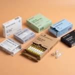 custom ampoule boxes with multi-ampoule tray insert showing neck protection for pharmaceutical glass ampoules