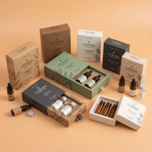 Home - Custom Printed Boxes 75 custom kraft vial boxes in natural brown kraft for essential oil and organic brand packaging