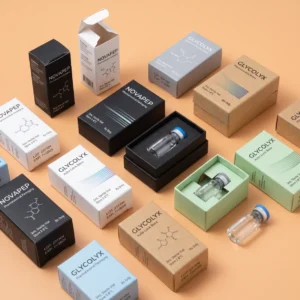 custom 3ml vial box with foam insert for pharmaceutical and peptide vial packaging
