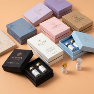 Home - Custom Printed Boxes 75 custom two piece vial boxes with foam insert holding pharmaceutical vial in precision-fit slot