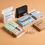 custom ampoule boxes with multi-ampoule tray insert showing neck protection for pharmaceutical glass ampoules