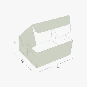 custom side lock six corner boxes shallow format for pizza and deep format for cakes with six locking cuts visible